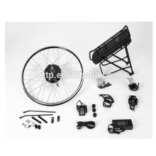 Kit de conversion de vélo électrique bricolage avec moteur de moyeu sans balais batterie panasonic au lithium-ion rack